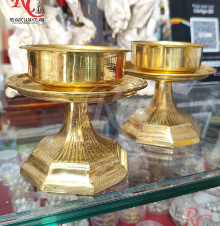 Porta Velones en Bronce 12 cm 