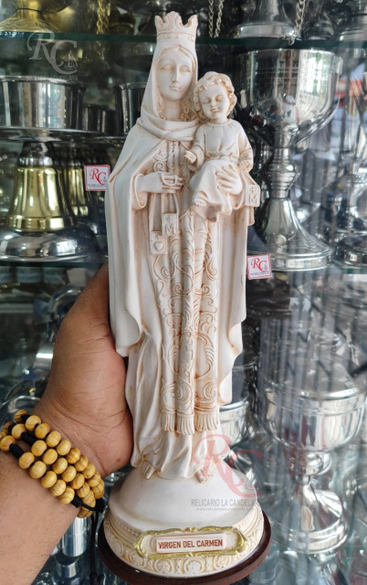 Virgen del Carmen marmolina 30 cm