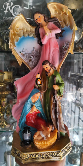 Nacimiento con Luz led en Marmolina 30 cm 