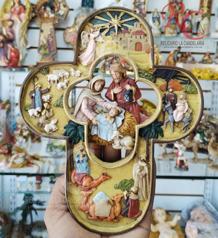 Cruz pesebre de Belén 