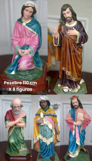 Pesebre 110 cm x 8 figuras 