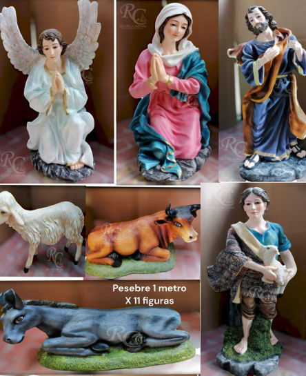 Pesebre 1 metro x 11 figuras 